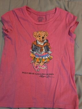 Polo by Ralph Lauren Pink Polo Bear Short Sleeve Tee